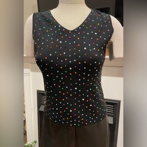 Silk rhinestone top size M